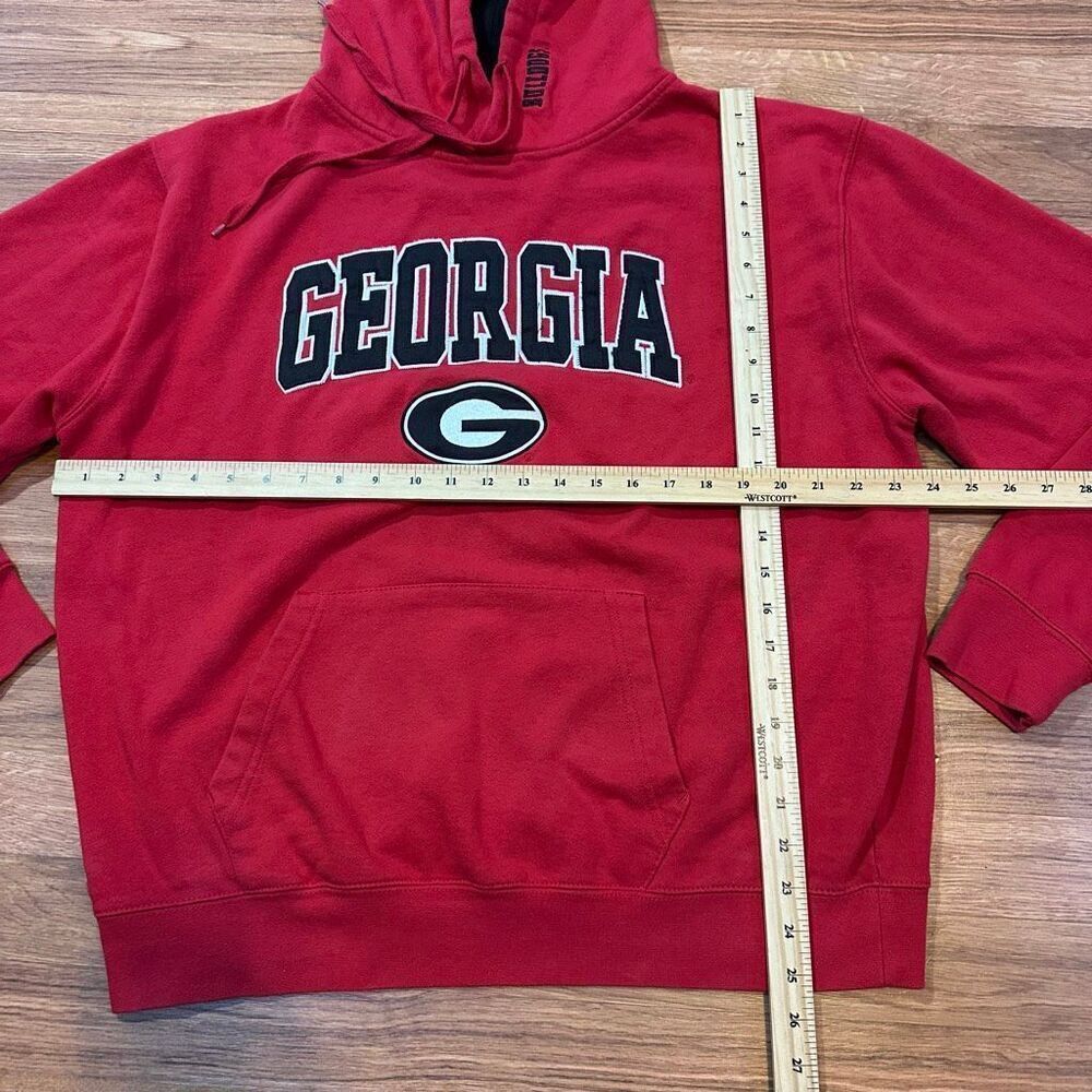 University of Georgia Bulldogs Pullover Hoodie Sweatshirt Red | Men Size XL - Picture 6 of 11